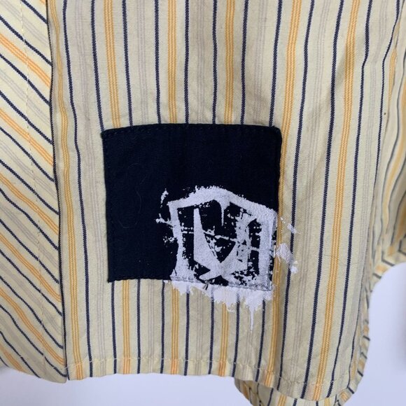 Redsand Y2K 100% Cotton Butter Yellow Button Down Shirt Mens Size XL - Picture 4 of 4